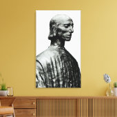 Bust van Niccolo Machiavelli Canvas Afdruk (Insitu (Woonkamer))