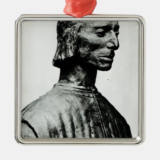 Bust van Niccolo Machiavelli Metalen Ornament (Voorkant)