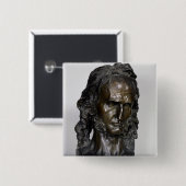 Bust van Nicolo Paganini 1830 Vierkante Button 5,1 Cm (Voorkant /achterkant)