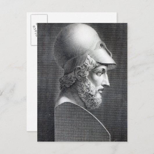 Bust van Pericles, gegraveerd door Giuseppe Cozzi Briefkaart (Voorkant / Achterkant)