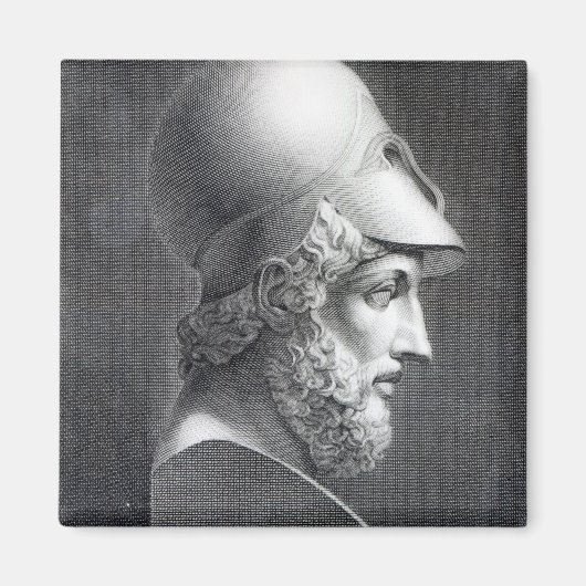 Bust van Pericles, gegraveerd door Giuseppe Cozzi Magneet (Voorkant)