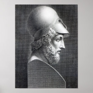 Bust van Pericles, gegraveerd door Giuseppe Cozzi Poster
