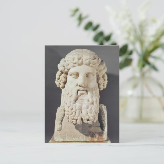 Bust van Plato Briefkaart (Staand voorkant)