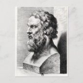 Bust van Plato gegraveerd door Lucas Emil Briefkaart (Voorkant)