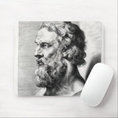 Bust van Plato gegraveerd door Lucas Emil Muismat (Met muis)