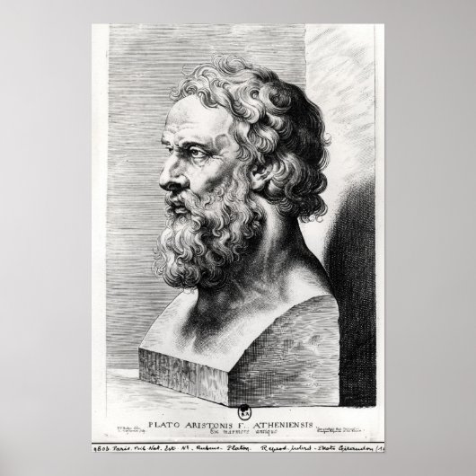 Bust van Plato gegraveerd door Lucas Emil Poster (Voorkant)
