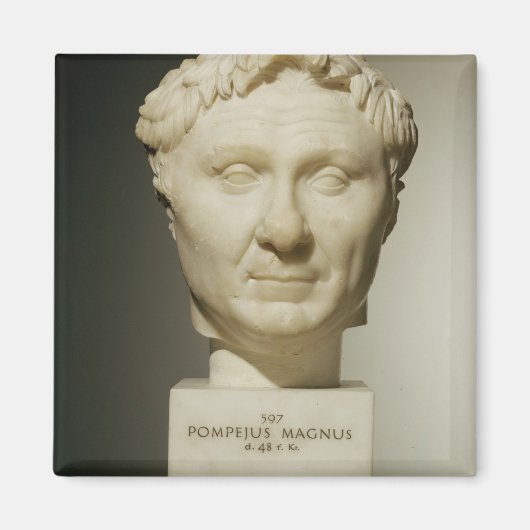 Bust van Pompey (106-48 BC) c.60 BC (marmer) Magneet (Voorkant)