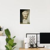 Bust van Pompey (106-48 BC) c.60 BC (marmer) Poster (Thuiskantoor)