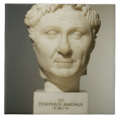 Bust van Pompey (106-48 BC) c.60 BC (marmer) Tegeltje (Voorkant)