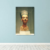 Bust van Queen Nefertiti, voorste uitzicht Canvas Afdruk (Insitu (Houten vloer))