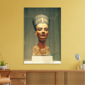 Bust van Queen Nefertiti, voorste uitzicht Canvas Afdruk (Insitu (Woonkamer))