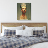 Bust van Queen Nefertiti, voorste uitzicht Canvas Afdruk (Insitu (Slaapkamer))