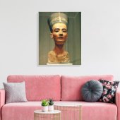 Bust van Queen Nefertiti, voorste uitzicht Canvas Afdruk (Insitu (Woonkamer))