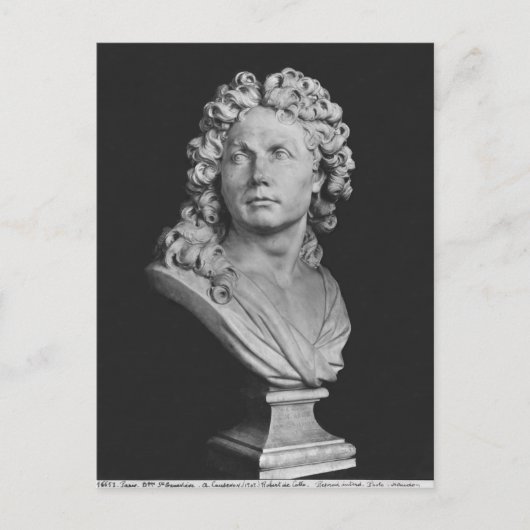 Bust van Robert de Cotte, 1707 Briefkaart (Voorkant)