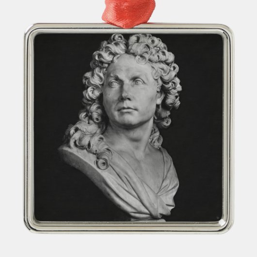 Bust van Robert de Cotte, 1707 Metalen Ornament (Voorkant)