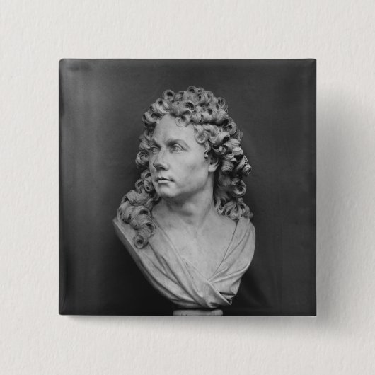 Bust van Robert de Cotte, 1707 Vierkante Button 5,1 Cm (Voorkant)