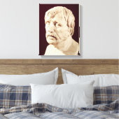Bust van Seneca Canvas Afdruk (Insitu (Slaapkamer))