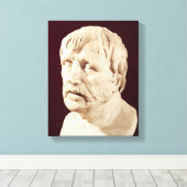 Bust van Seneca Canvas Afdruk (Insitu (Houten vloer))