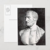Bust van Thucydides, gegraveerd door Barbant Briefkaart (Voorkant / Achterkant)