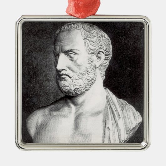 Bust van Thucydides, gegraveerd door Barbant Metalen Ornament (Voorkant)