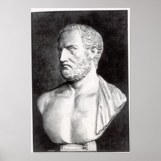 Bust van Thucydides, gegraveerd door Barbant Poster (Voorkant)