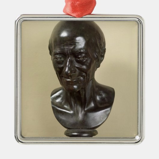 Bust van Voltaire 1778 Metalen Ornament (Voorkant)