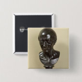 Bust van Voltaire 1778 Vierkante Button 5,1 Cm (Voorkant /achterkant)