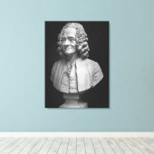 Bust van Voltaire Canvas Afdruk (Insitu (Houten vloer))