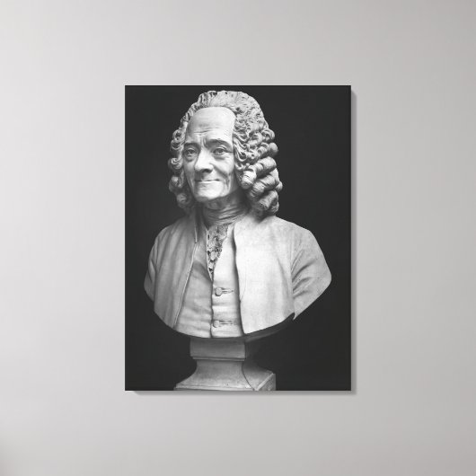 Bust van Voltaire Canvas Afdruk (Voorkant)