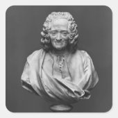 Bust van Voltaire Vierkante Sticker (Voorkant)