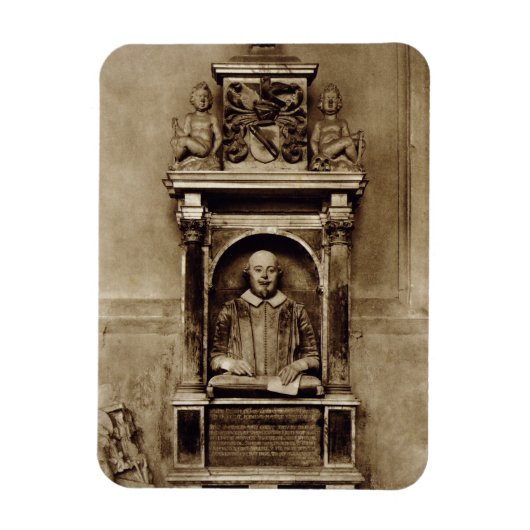 Bust van William Shakespeare (1564-1616) en inscri Magneet (Verticaal)