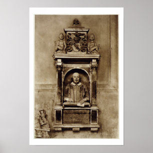 Bust van William Shakespeare (1564-1616) en inscri Poster