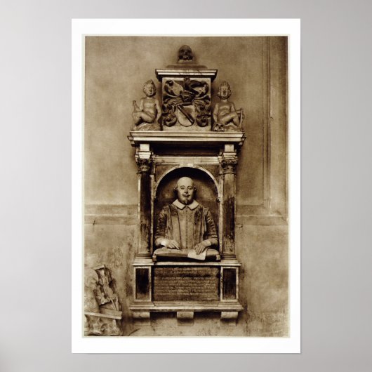 Bust van William Shakespeare (1564-1616) en inscri Poster (Voorkant)