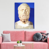Bust van Zeno of Citium Canvas Afdruk (Insitu (Woonkamer))