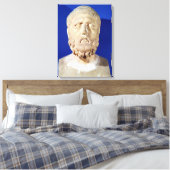 Bust van Zeno of Citium Canvas Afdruk (Insitu (Slaapkamer))