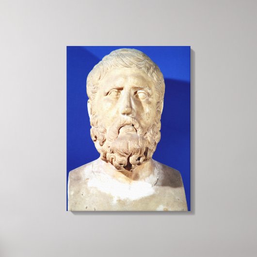 Bust van Zeno of Citium Canvas Afdruk (Voorkant)