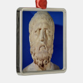Bust van Zeno of Citium Metalen Ornament (Rechts)