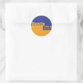 bustafish circle logo ronde sticker (Tas)
