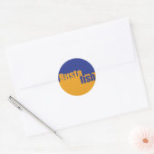 bustafish circle logo ronde sticker (Envelop)