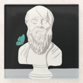 Buste van een Grieks filosoof Poster Glazen Onderzetter