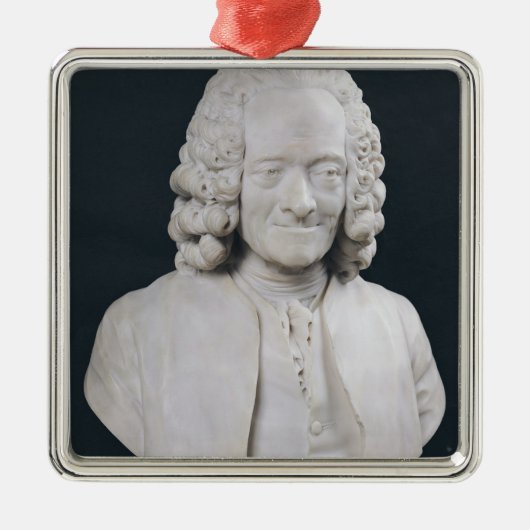 Buste van Francois Marie Arouet de Voltaire 1778 Metalen Ornament (Voorkant)