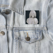 Buste van Francois Marie Arouet de Voltaire 1778 Vierkante Button 5,1 Cm (In situ)
