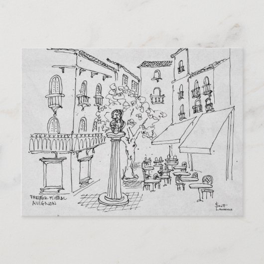 Buste van Frederic Mistral | Avignon, Frankrijk Briefkaart (Voorkant)