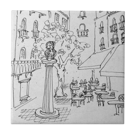 Buste van Frederic Mistral | Avignon, Frankrijk Tegeltje (Voorkant)