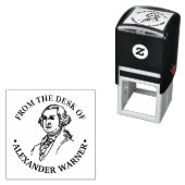 Buste van George Washington Rond "Van het bureau v Zelfinktende Stempel (In situ)