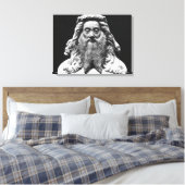 Buste van het Begrafenisbeeld van Jean II de Vienn Canvas Afdruk (Insitu (Slaapkamer))