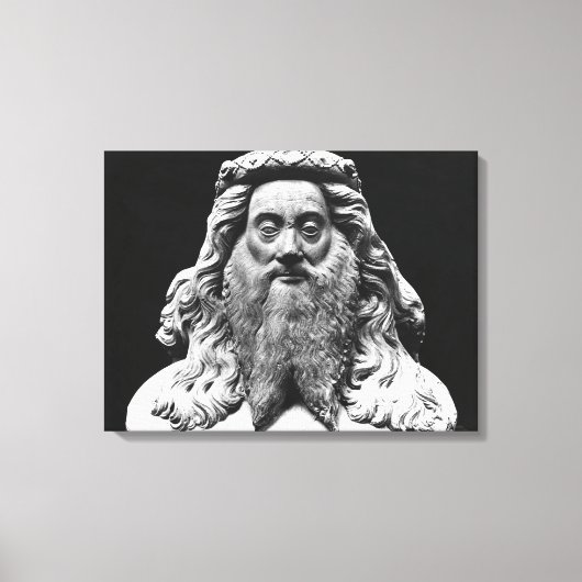 Buste van het Begrafenisbeeld van Jean II de Vienn Canvas Afdruk (Voorkant)