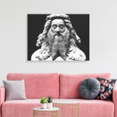 Buste van het Begrafenisbeeld van Jean II de Vienn Canvas Afdruk (Insitu (Woonkamer))
