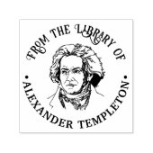 Buste van Ludwig van Beethoven Bibliotheek Boeknaa Zelfinktende Stempel (Design)