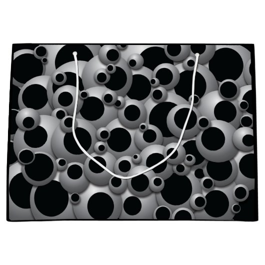 Bustende bubbels zwarte grote cadeautas (Voorkant)
